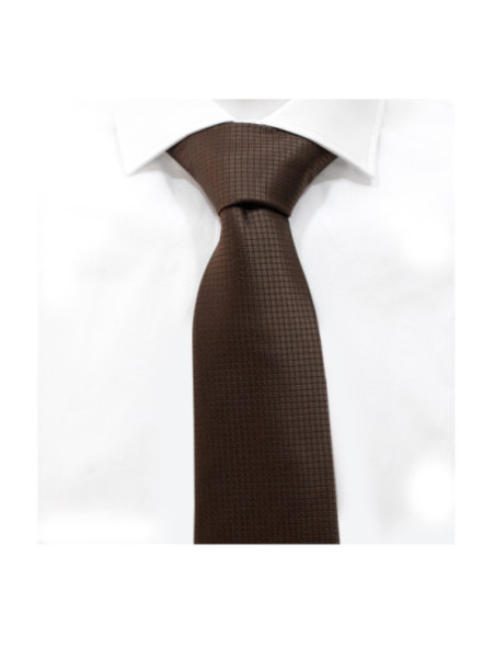 Corbata marrón Glasé
