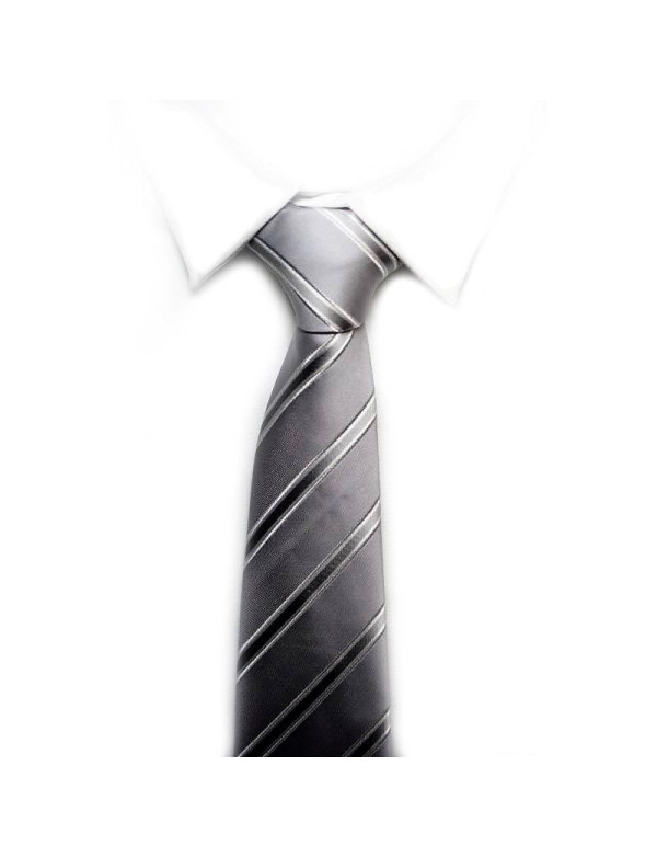 Corbata raya gris claro monocolor