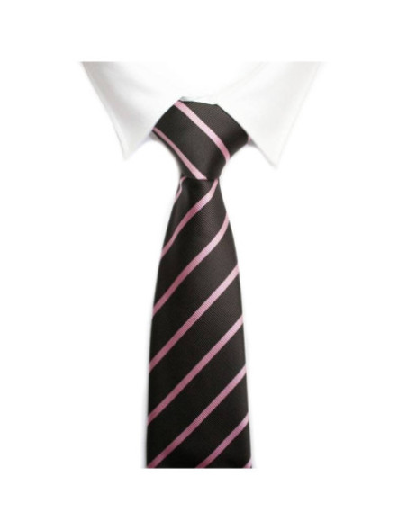 Corbata raya  rosa palo