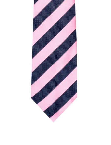 Corbata raya rosa