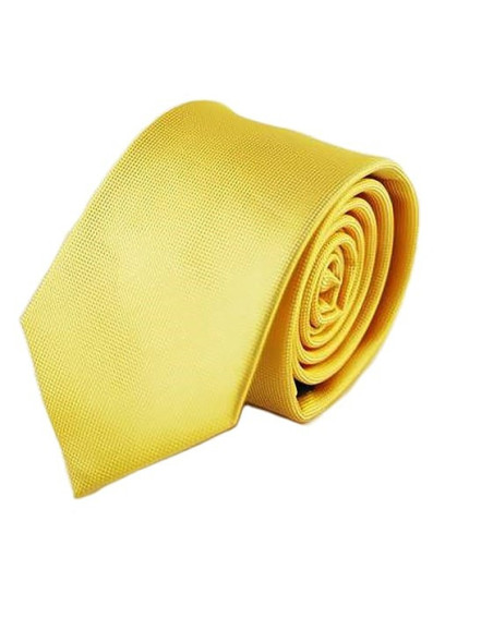 Corbata estrecha fina amarilla