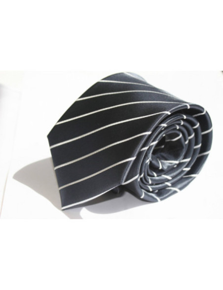 Corbata gris rayas elegantes finas