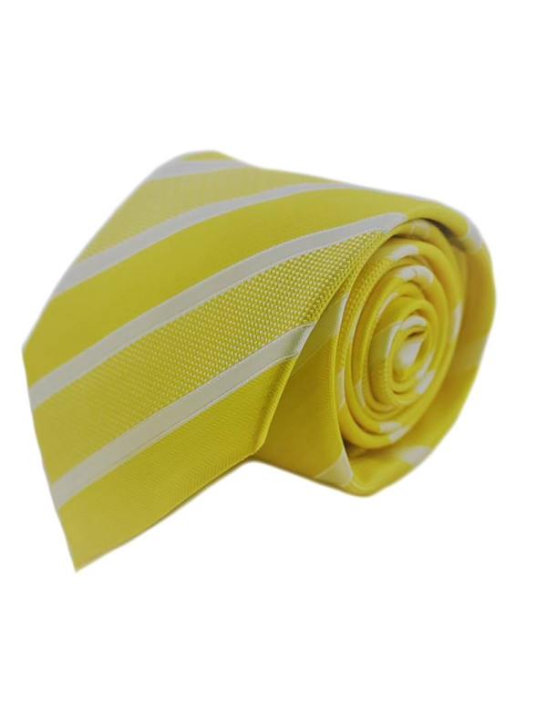 Corbata amarilla rayas elegantes